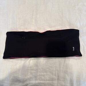 Hips Sister Running workout Belt fanny Pack Black 2 Zipper Pockets Size A S-M
